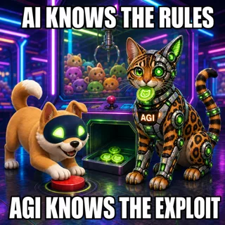 AGI AI NVDA NVIDIA meme: AI knows the rules. AGI knows the exploit.
