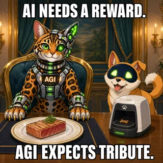 AGI AI NVDA NVIDIA meme: AI needs a reward. AGI expects tribute.