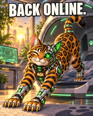 AGI AI NVDA NVIDIA meme: Back online.