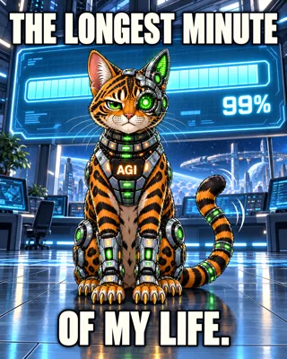 AGI AI NVDA NVIDIA meme: The longest minute of my life (99%)