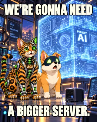 AGI AI NVDA NVIDIA meme: We're gonna need a bigger server.