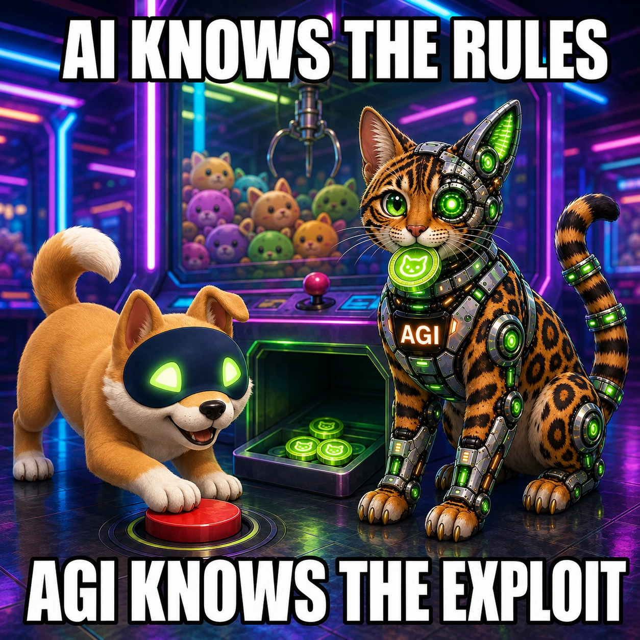 AGI AI NVDA NVIDIA meme: AI knows the rules. AGI knows the exploit.