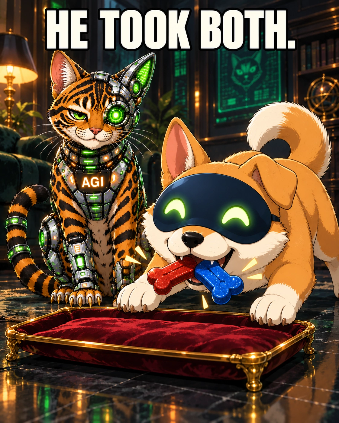 AGI AI NVDA NVIDIA meme: He took both.