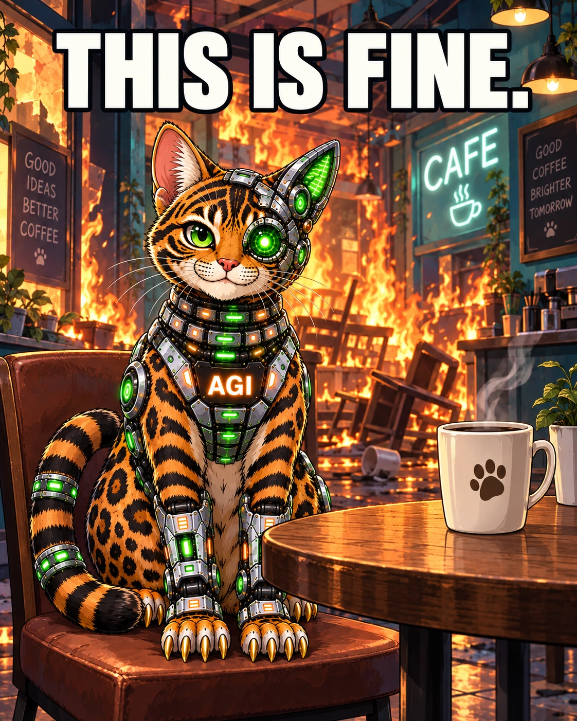 AGI AI NVDA NVIDIA meme: This is fine.