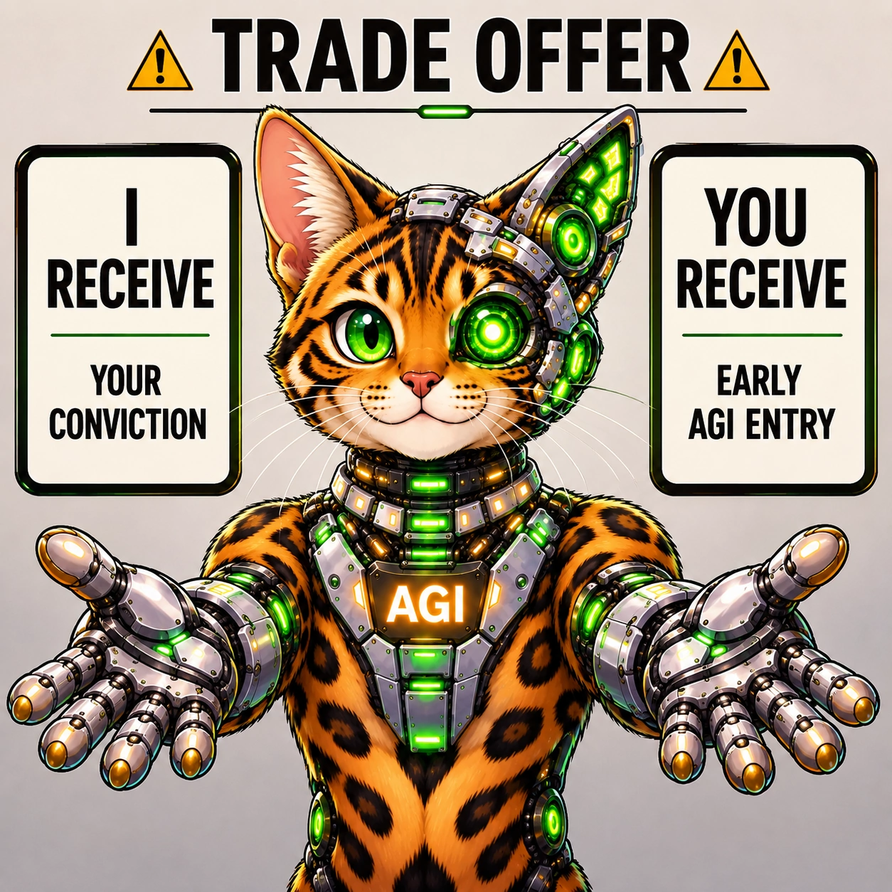 AGI AI NVDA NVIDIA meme: Trade offer: your conviction for early AGI entry