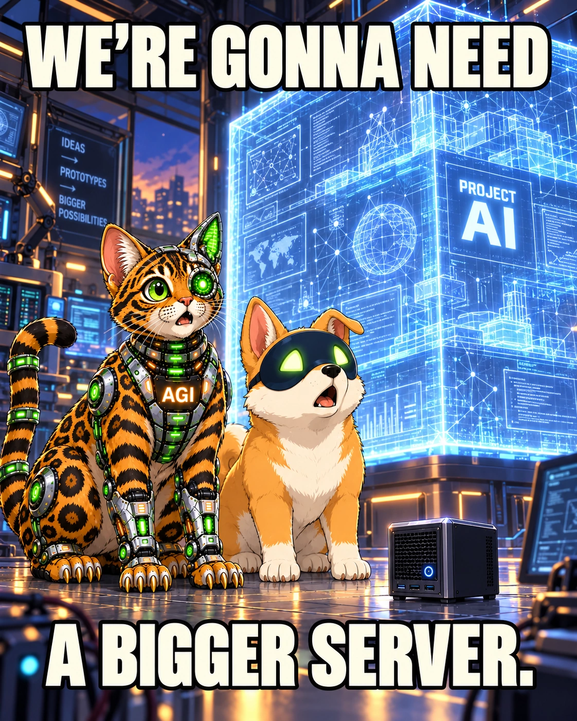 AGI AI NVDA NVIDIA meme: We're gonna need a bigger server.